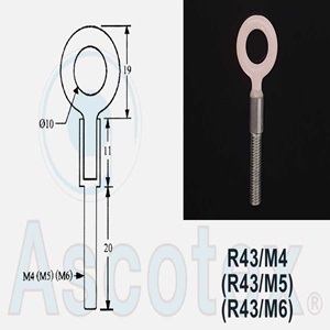 Sứ Ceramic dẫn sợi Ascotex R43 M4 Closed Guide in Holder 